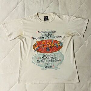 Vintage 1994 Lollapalooza Concert White Giant T-Shirt Men’s Size XL